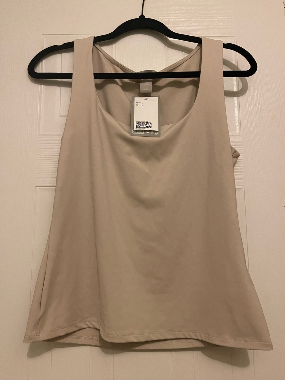 NWT H&M Fitted Tank Top Cami Medium Nude Beige